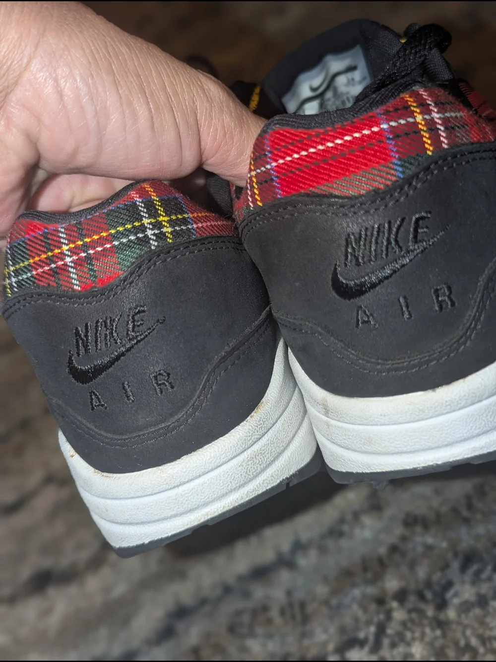 Nike Women’s Black, Yellow & Red Plaid Athletic Sneakers